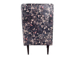 Genoa Wing Chair In Premium Suede Floral Fabric