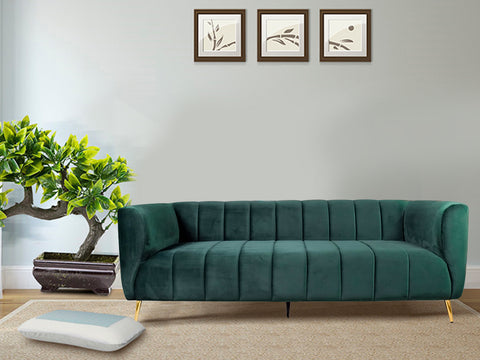 Haaken 3 Seater Sofa in Premium Velvet Fabric