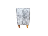 Genoa mini Wing Chair In Premium Suede Grey Fabric