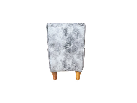 Genoa mini Wing Chair In Premium Suede Grey Fabric