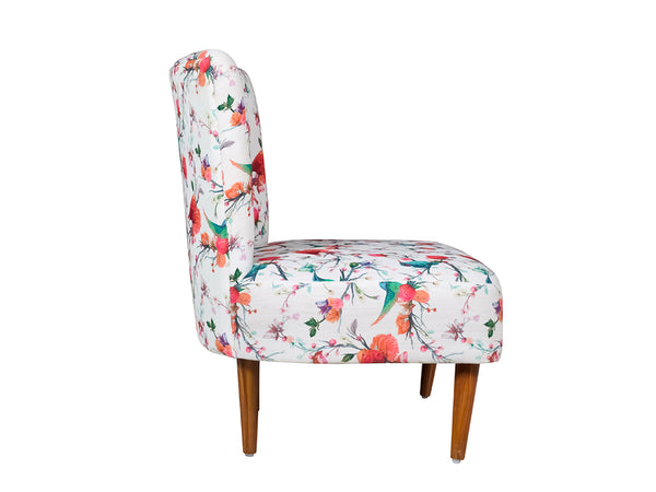 Joan Lounge Chair in Cotton Fabric