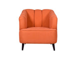 Nelio Lounge Chair in Burnt Orange Color In Jute Fabric
