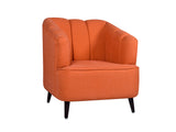 Nelio Lounge Chair in Burnt Orange Color In Jute Fabric
