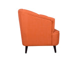 Nelio Lounge Chair in Burnt Orange Color In Jute Fabric