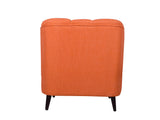 Nelio Lounge Chair in Burnt Orange Color In Jute Fabric
