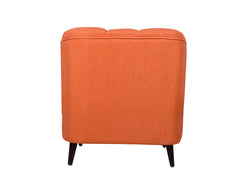 Nelio Lounge Chair in Burnt Orange Color In Jute Fabric
