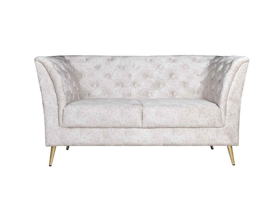 Watson 2 Seater Sofa In Beige Premium Velvet Fabric