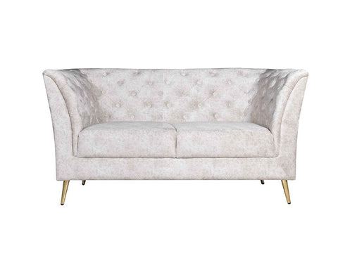 Watson 2 Seater Sofa In Beige Premium Velvet Fabric