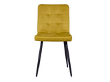 Alaska Chair in Yellow Velvet Fabric