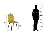 Alaska Chair in Yellow Velvet Fabric