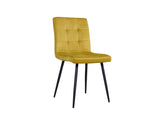 Alaska Chair in Yellow Velvet Fabric