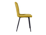 Alaska Chair in Yellow Velvet Fabric