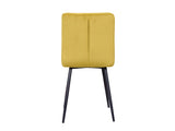 Alaska Chair in Yellow Velvet Fabric
