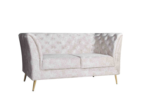 Watson 2 Seater Sofa In Beige Premium Velvet Fabric