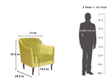 Lucas 2+1+1 Sofa Set In Green Velvet Fabric