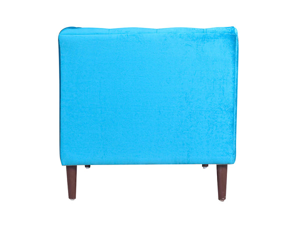 Watson 1 Seater Sofa In Sky Blue Premium Velvet Fabric