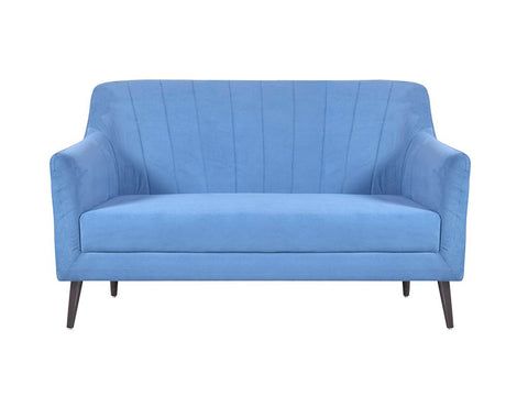 Lucas 2 Seater Sofa in Premium Blue Velvet Fabric