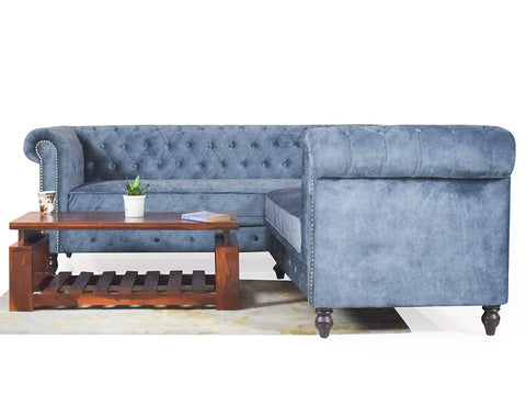 Berlin Sectional Sofa In Premium Suede Fabric