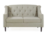 Marjorie Two Seater Sofa In Beige Cotton Fabric