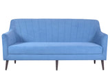 Lucas 3 Seater Sofa in Premium Blue Velvet Fabric