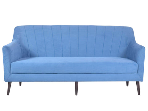 Lucas 3 Seater Sofa in Premium Blue Velvet Fabric