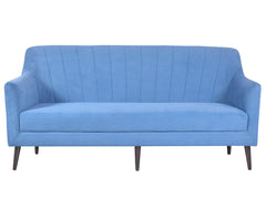 Lucas 3 Seater Sofa in Premium Blue Velvet Fabric