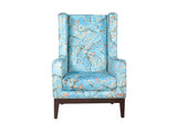Ursula Lounge Chair in Floral Fabric