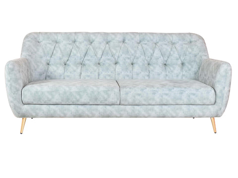 Lorenzo 3 Seater Sofa in Premium Green Suede fabric