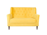 Frida Loveseat 2 Seater Sofa In Yellow Velvet Fabric
