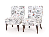 Greta Lounge Chair (Set Of 2) In Premium Floral Fabric