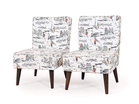Greta Lounge Chair (Set Of 2) In Premium Floral Fabric