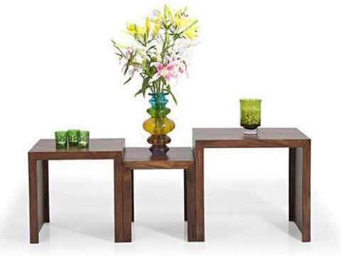 Hamilton Nested Stools In Teak Finish