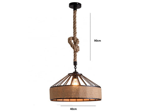 Modern Light Hemp Chandelier Light Ceiling Pendant Hanging Lamp
