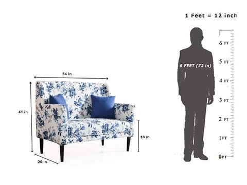 Henry Loveseat in Peacock Floral Print GMC Express Sofa FN-GMC-008836