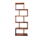 Jefferson Bookshelf cum Display Cabinet in Teak Finish by WoodsWorth GMC Standard Storage FN-GMC-008422