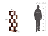 Jefferson Bookshelf cum Display Cabinet in Teak Finish by WoodsWorth GMC Standard Storage FN-GMC-008422