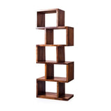 Jefferson Bookshelf cum Display Cabinet in Teak Finish by WoodsWorth GMC Standard Storage FN-GMC-008422