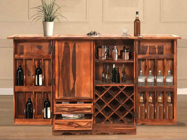 Liana XL Bar Cabinet In Sheesham Wood