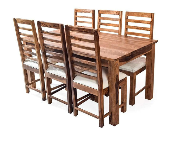 Liana Dining Chair With Table Set In Sheesham Wood