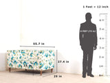 Liana Love Seat In Floral Green Cotton Fabric