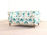 Liana Love Seat In Floral Green Cotton Fabric