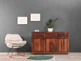 Liana Sheesham Wood Sideboard In Teak Finish