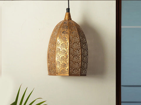 Garin Elegance' Hand-Etched Pendant Lamp In Iron