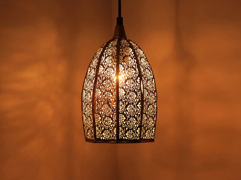 Garin Elegance' Hand-Etched Pendant Lamp In Iron