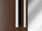 Nevada Engineered Wood 4 Door Wardrobe With Mirror In Walnut