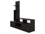 Home Full Engineered Wood TV Entertainment Unit In Black Finish