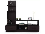 Home Full Engineered Wood TV Entertainment Unit In Black Finish