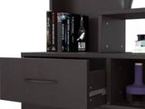 Home Full Engineered Wood TV Entertainment Unit In Black Finish