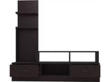Home Full Engineered Wood TV Entertainment Unit In Black Finish