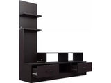Home Full Engineered Wood TV Entertainment Unit In Black Finish